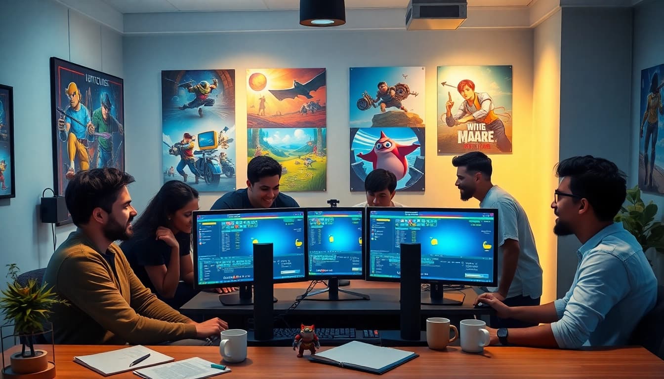 Discover innovative strategies for creating games for Unity with diverse developers collaborating.