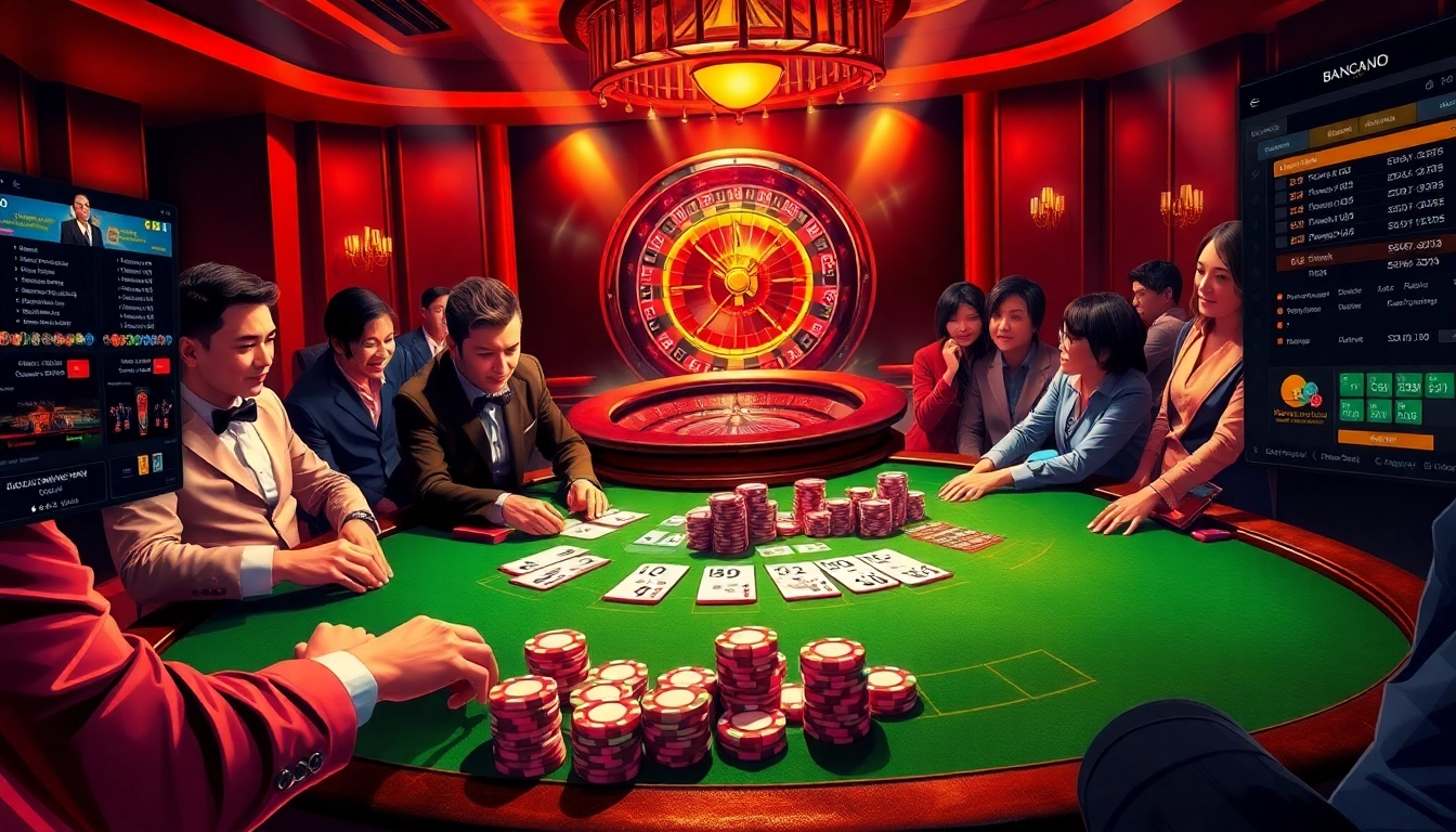 Explore a thrilling casino experience with a blackjack table and players at https://bancaonline88.com/, showcasing excitement in every hand.