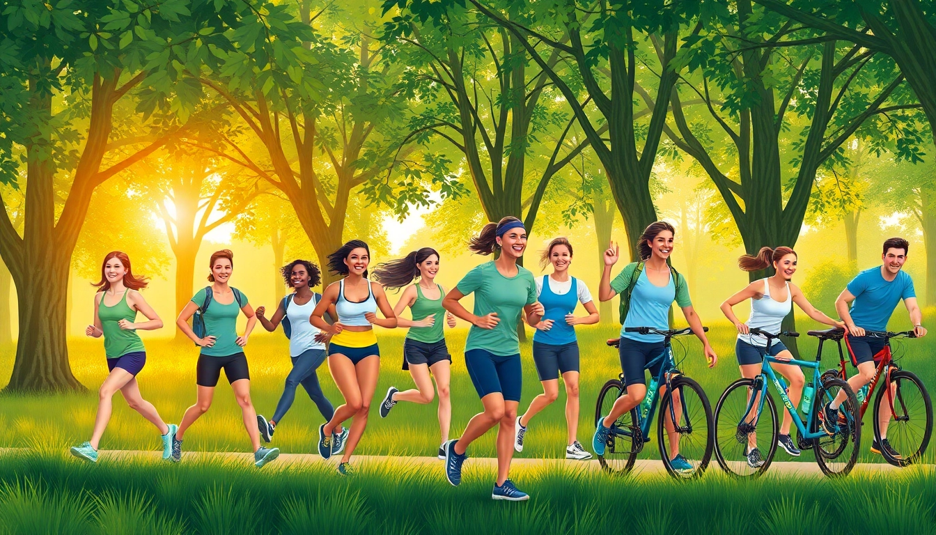 The diverse group enjoying outdoor activities exemplifies effective weight loss strategies and a healthy lifestyle.