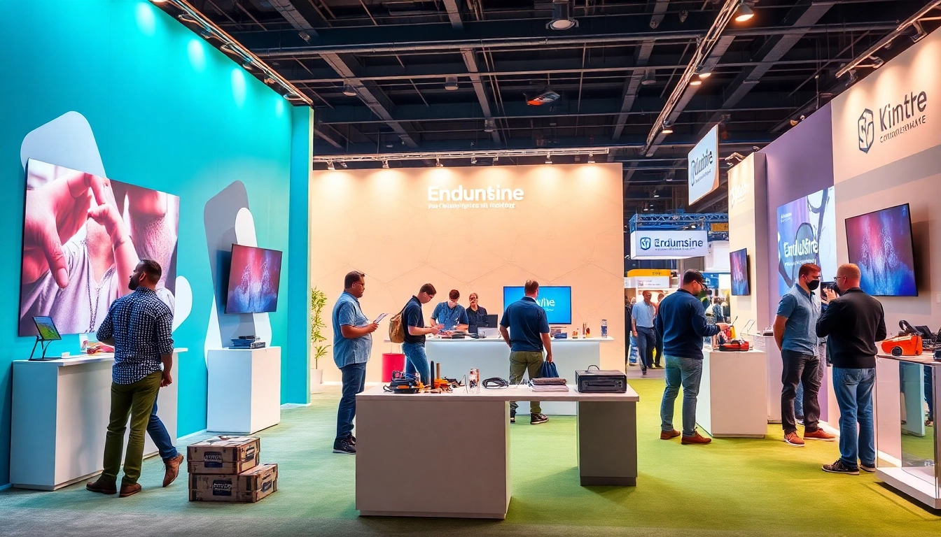 Skilled exhibition stand builders Birmingham create an innovative display at a trade show.