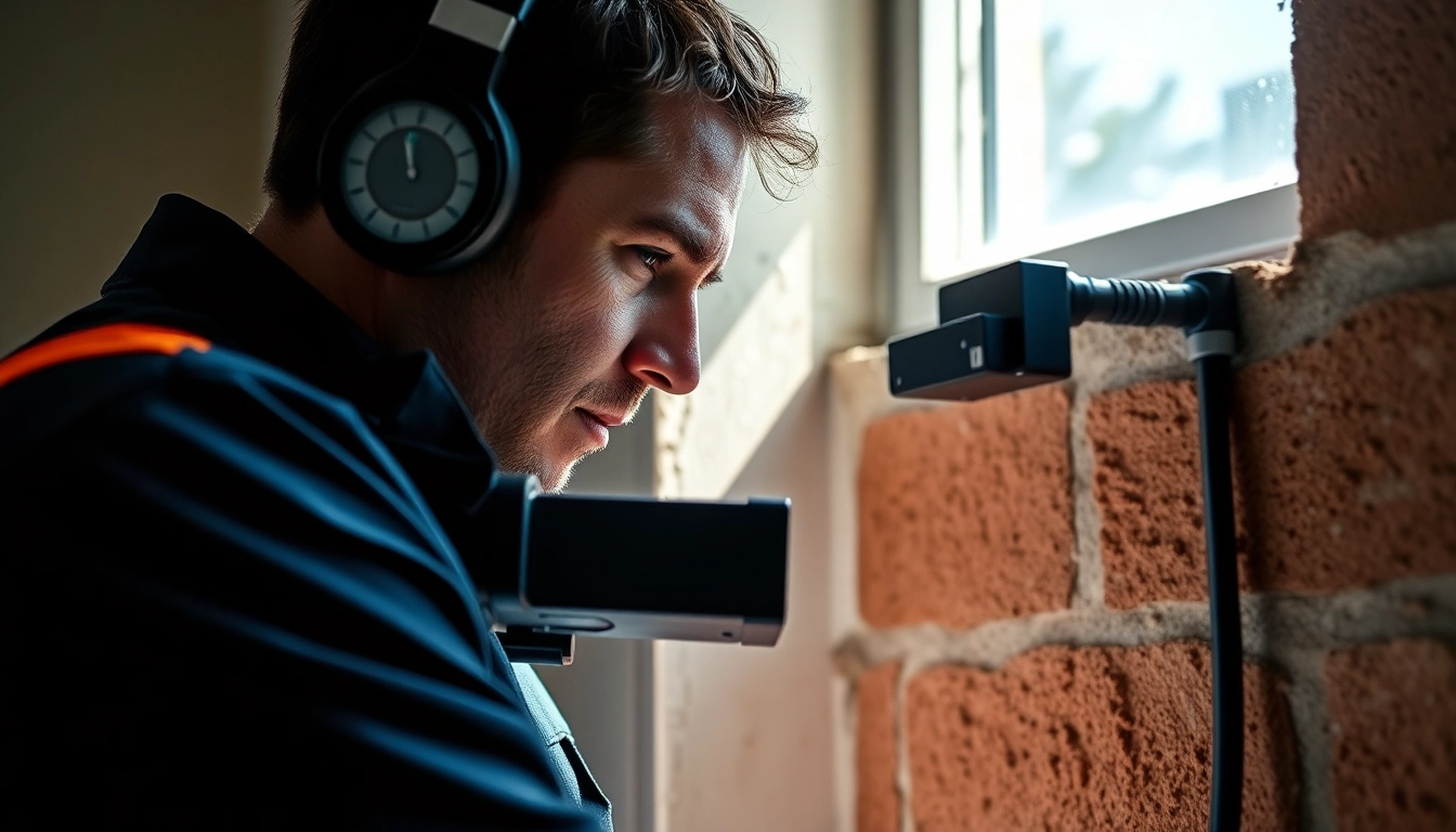 Skilled technician conducting Leak Detection Cornwall using advanced tools for identifying leaks.