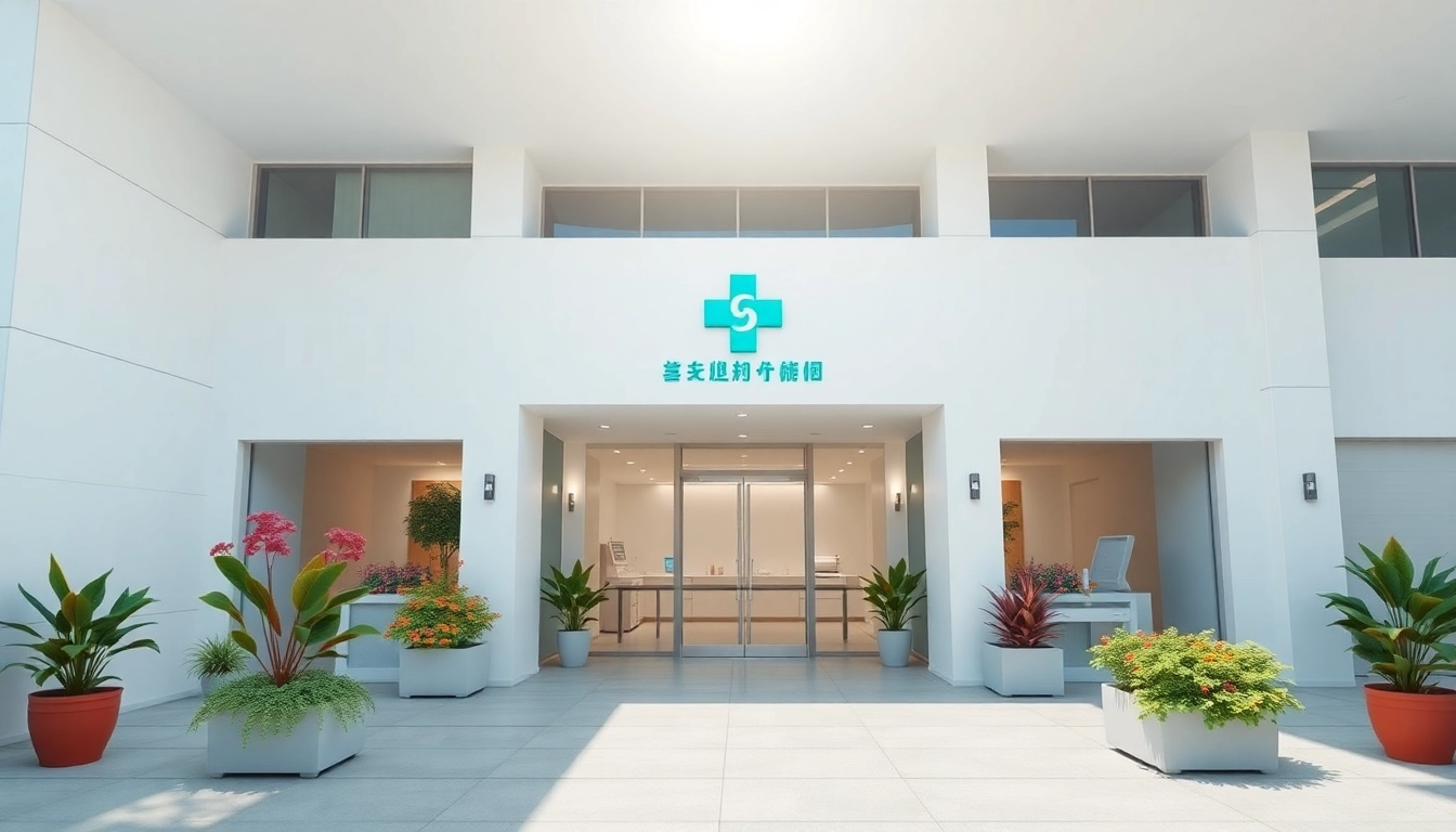 Visitors entering 神野クリニック's welcoming entrance, highlighted by a clean and modern design.