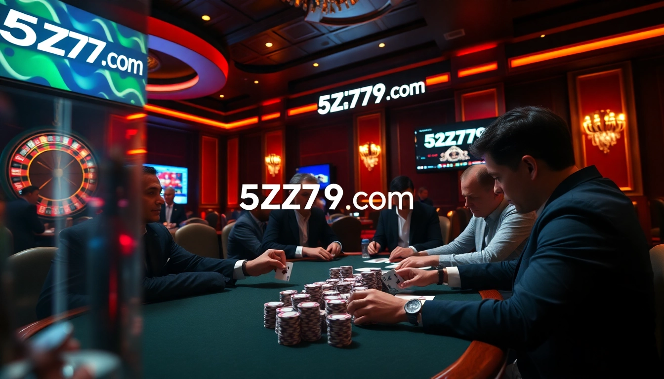 5Z7779 com poker game scene showcasing luxury gambling excitement