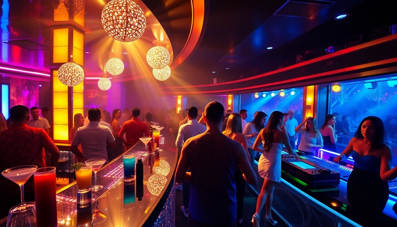 Vibrant nightlife scene at a top-rated night club SXM with stylish guests and dazzling lights.