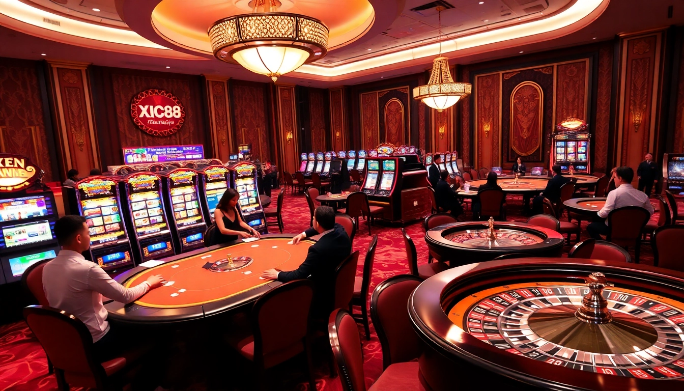 Experience the excitement of gambling at https://xin88it.com/ with luxurious casino tables and vibrant slot machines.