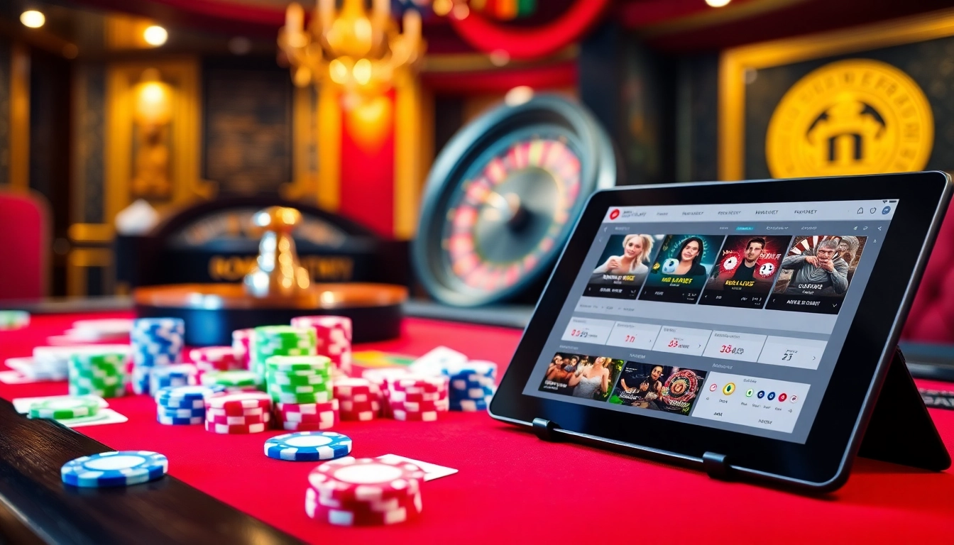Experience MM88's vibrant casino atmosphere with poker chips and a roulette wheel in action.