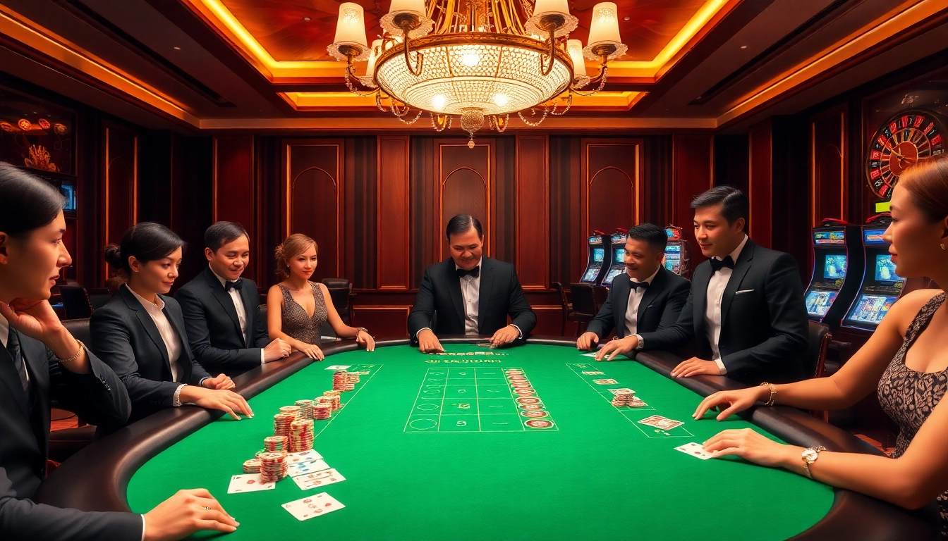 Experience the excitement of poker at 99win's luxurious casino setting with vibrant cards and polished chips.