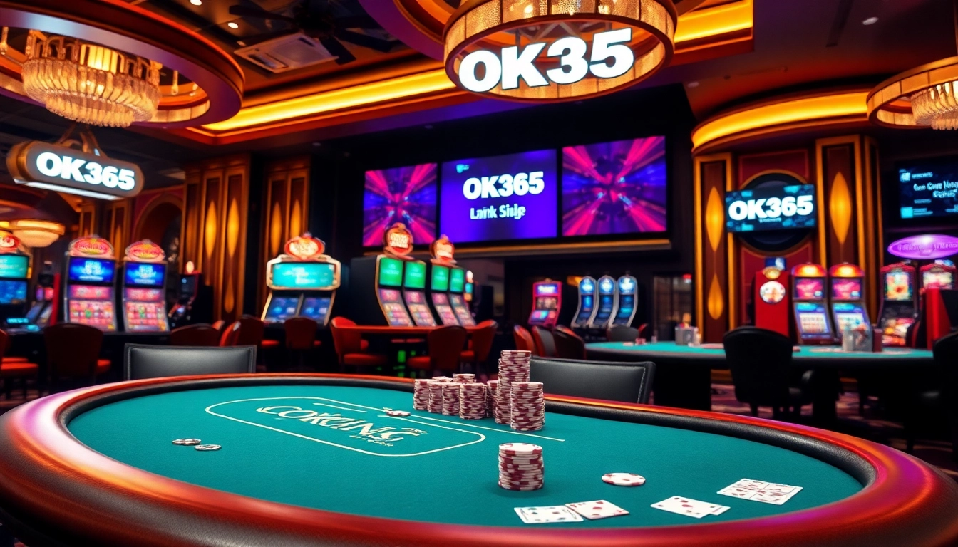 Experience gaming excellence at OK365 link with vibrant casino tables and slots.