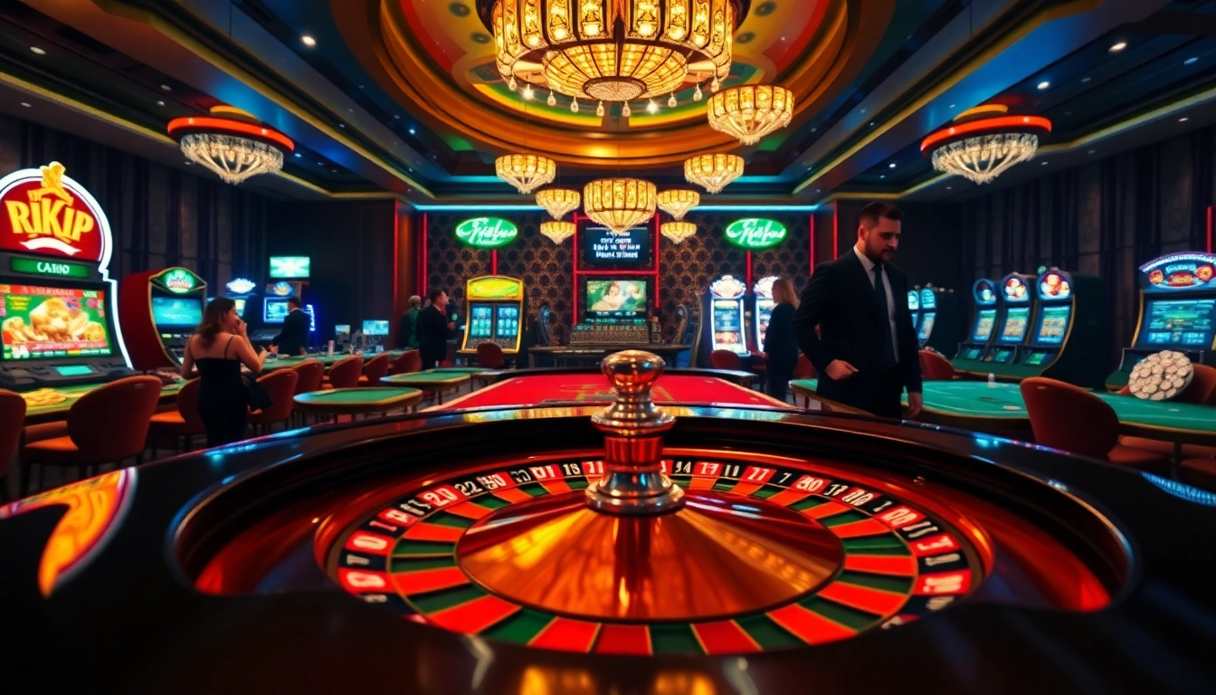 Experience the thrill of rikvip gaming at a vibrant, luxurious casino atmosphere.