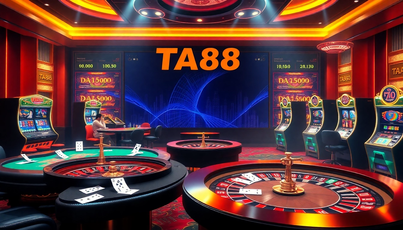 Experience thrilling online gaming at TA88 with vibrant casino tables and exciting games.
