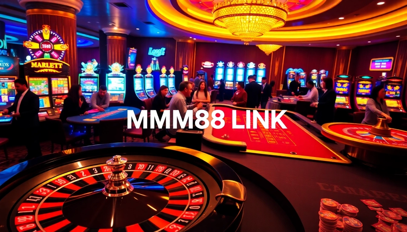 Experience the thrill of MM88 LINK with vibrant casino tables and engaging players.