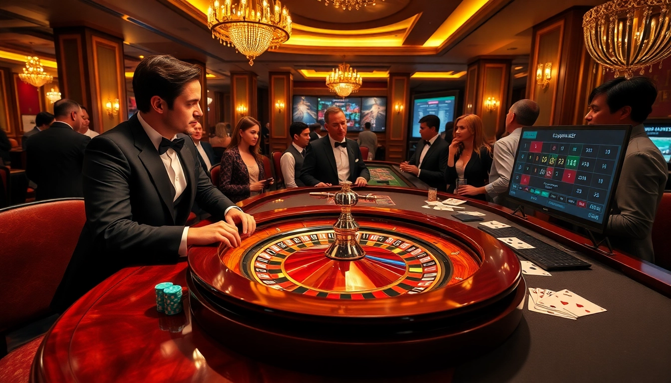 Engaging Superbet roulette table scene with players, chips, and vibrant casino ambiance.