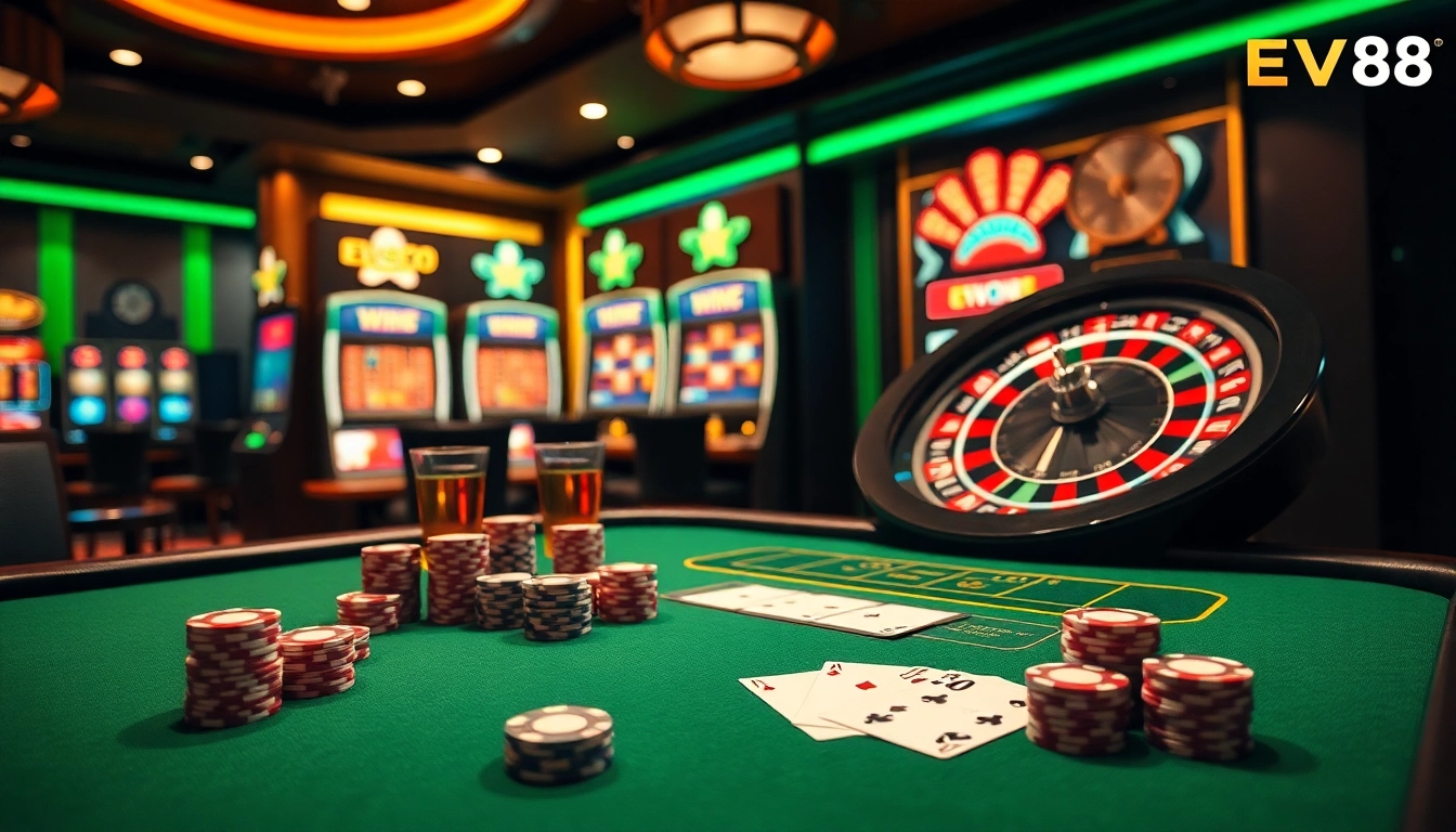 Experience the excitement of EV88 casino with vibrant games and thrilling poker action.