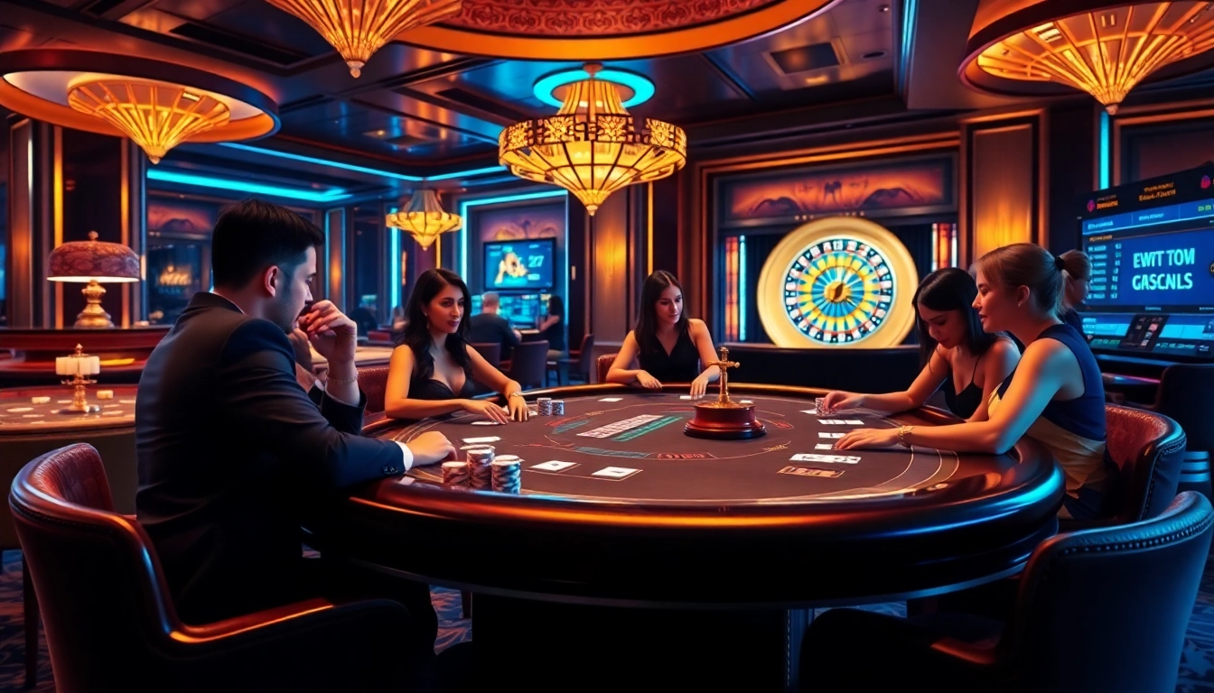 Experience high-stakes gambling excitement at https://babu88.global/ with a glamorous poker table.