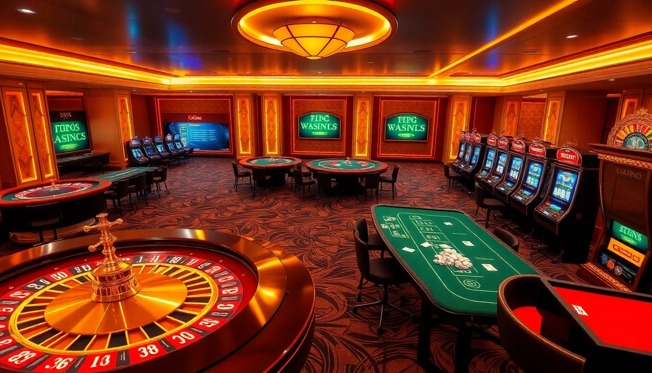 Experience thrilling gameplay at DR88 with vibrant casino tables and glamorous slot machines.