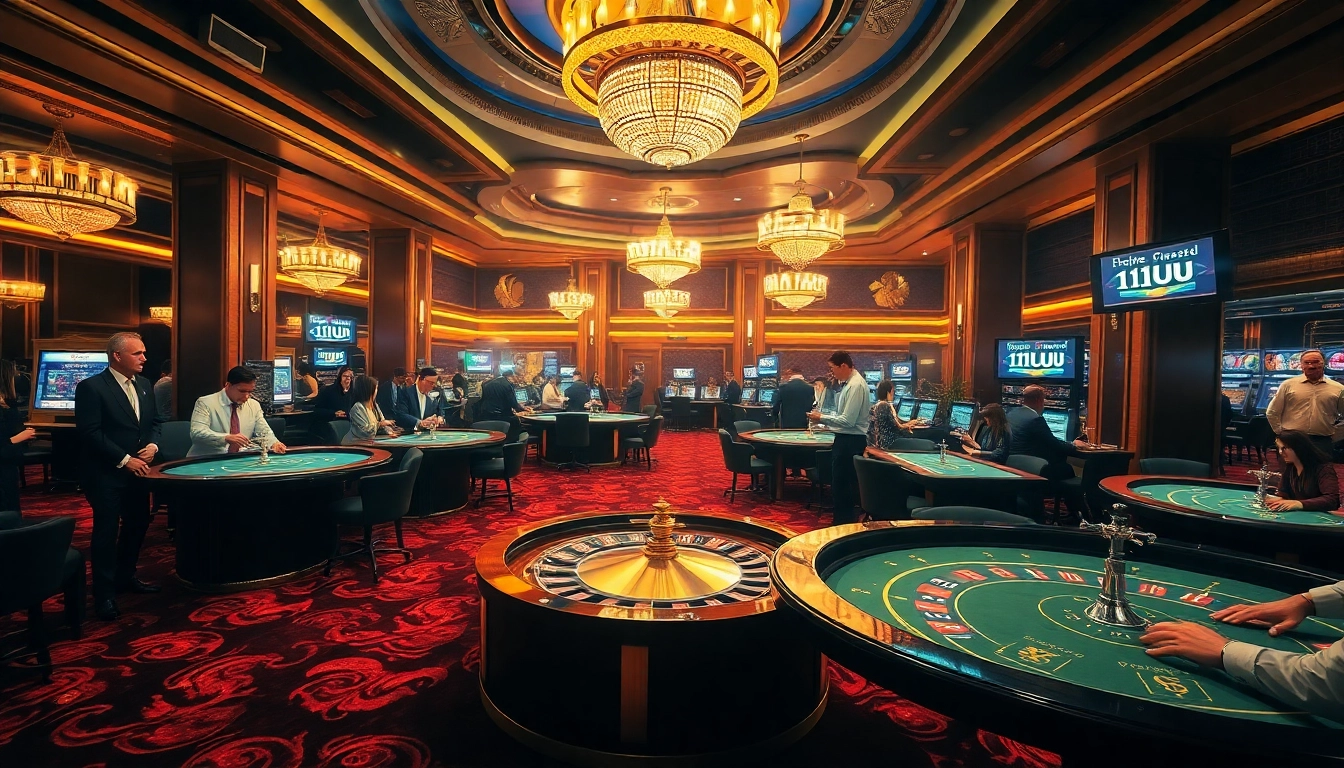 Experience the thrill of 11UU at luxurious casino tables surrounded by excitement.