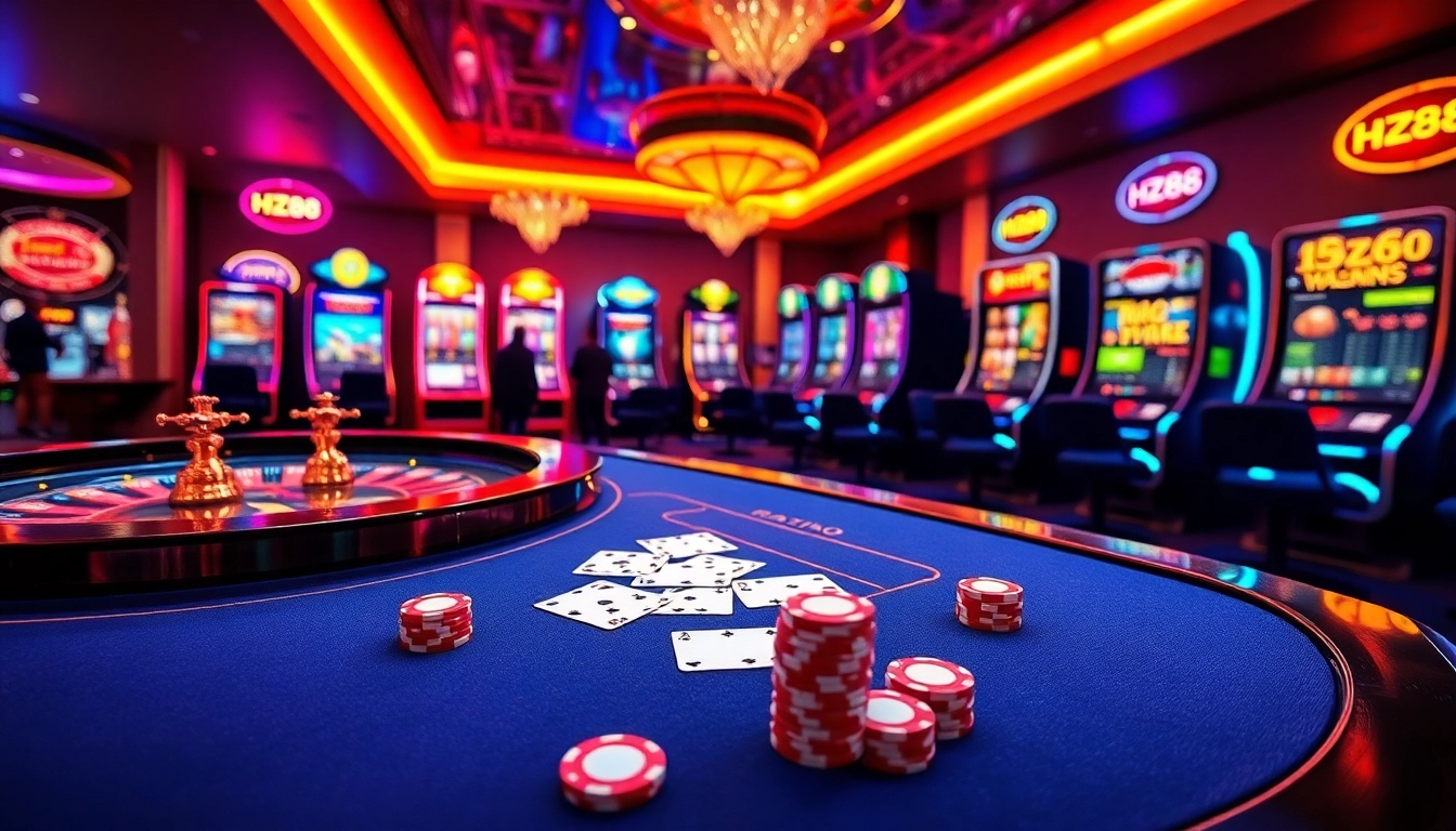 Experience thrilling gameplay at HZ88 with a luxurious online casino atmosphere.
