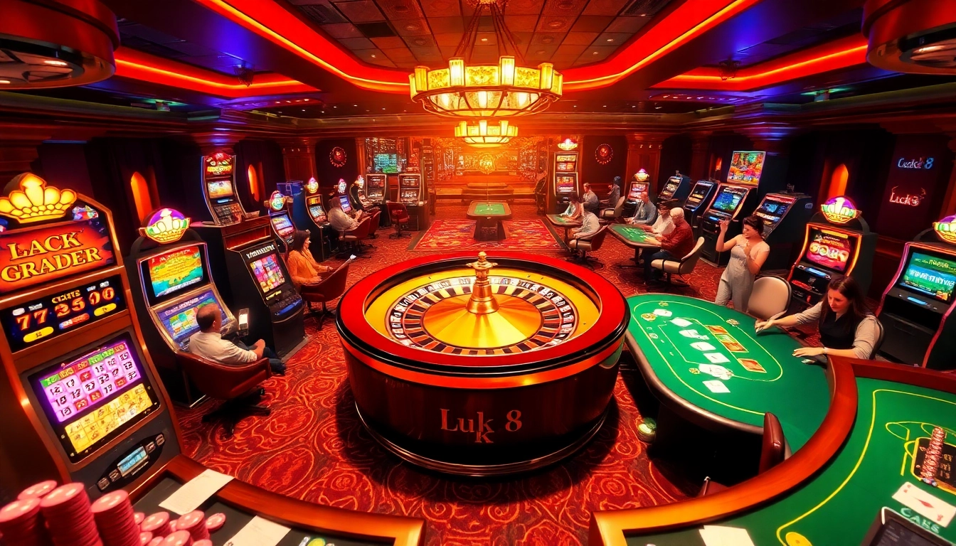 Experience the thrill of luck8 casino games with exciting roulettes and vibrant slot machines.