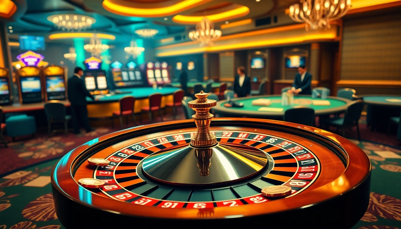 Experience the thrill of birutoto with vibrant casino tables and lively gaming atmosphere.