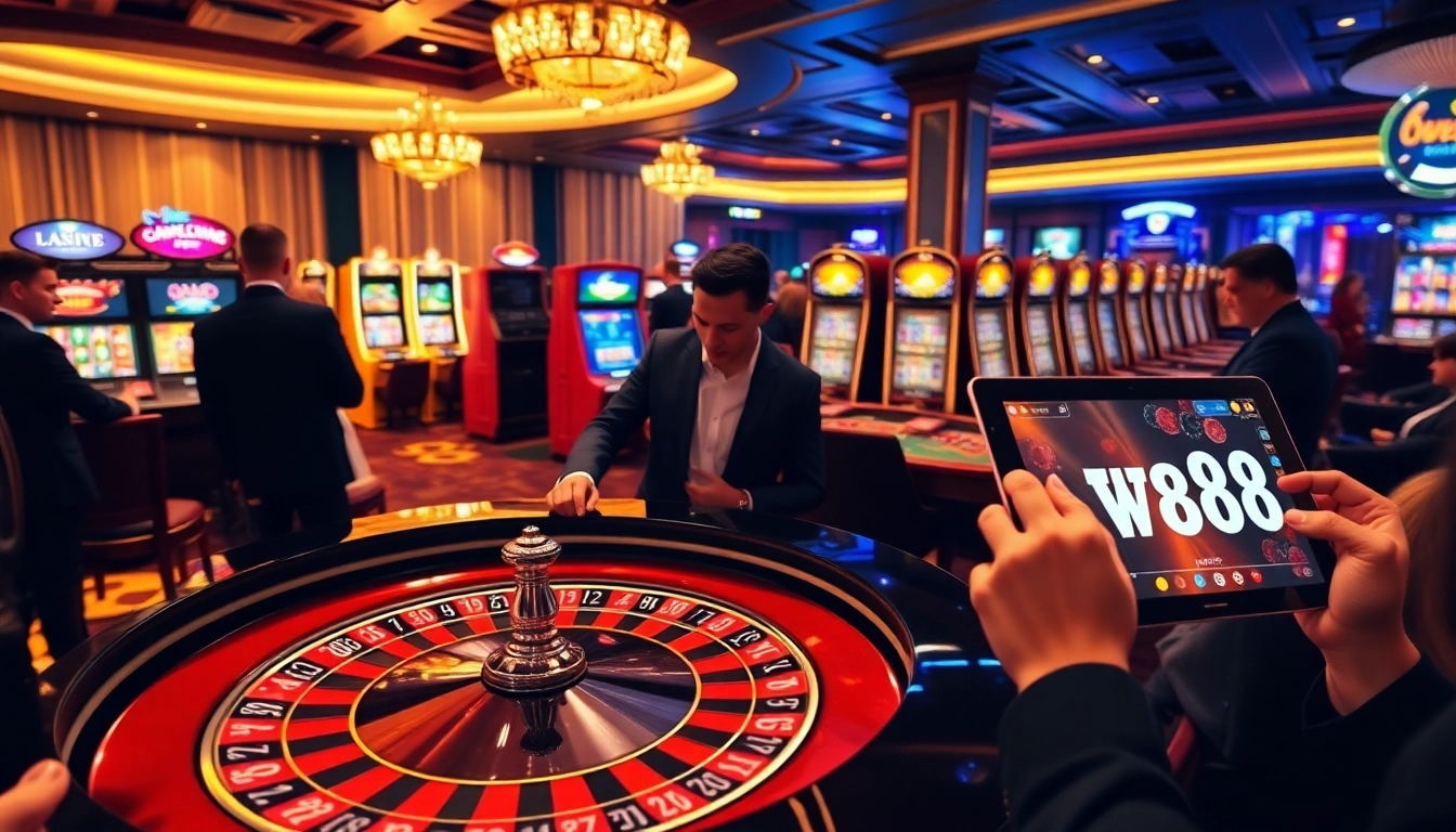 Engaging players at a casino table showcasing the link to w88 for an exciting gaming experience.