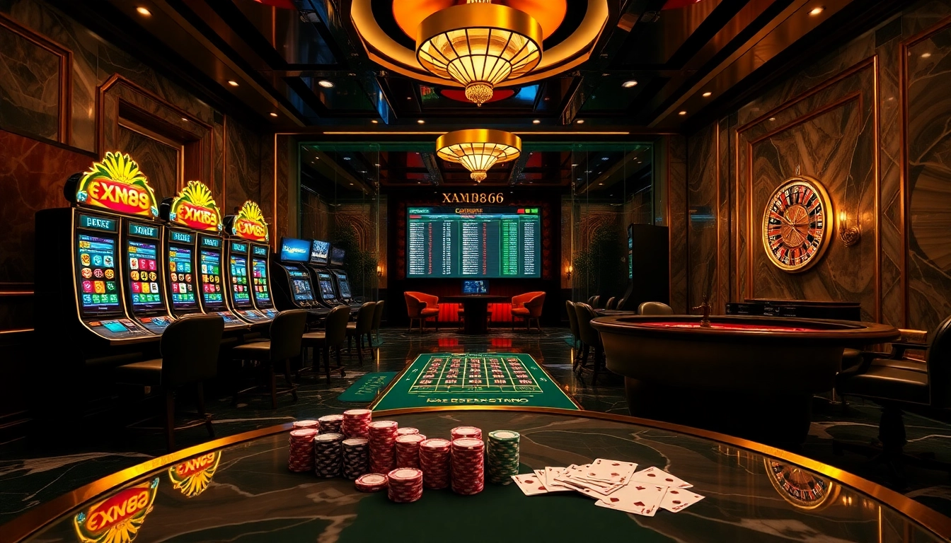 XX88 engaging users with vibrant online gaming atmosphere, showcasing luxury and excitement in casino experience.