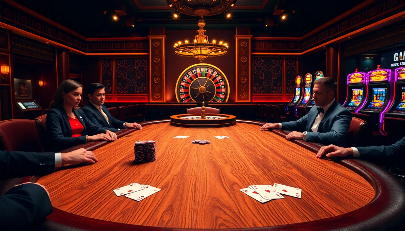 Experience the thrill of 'okking' at an upscale casino poker table with vibrant chips and cards.