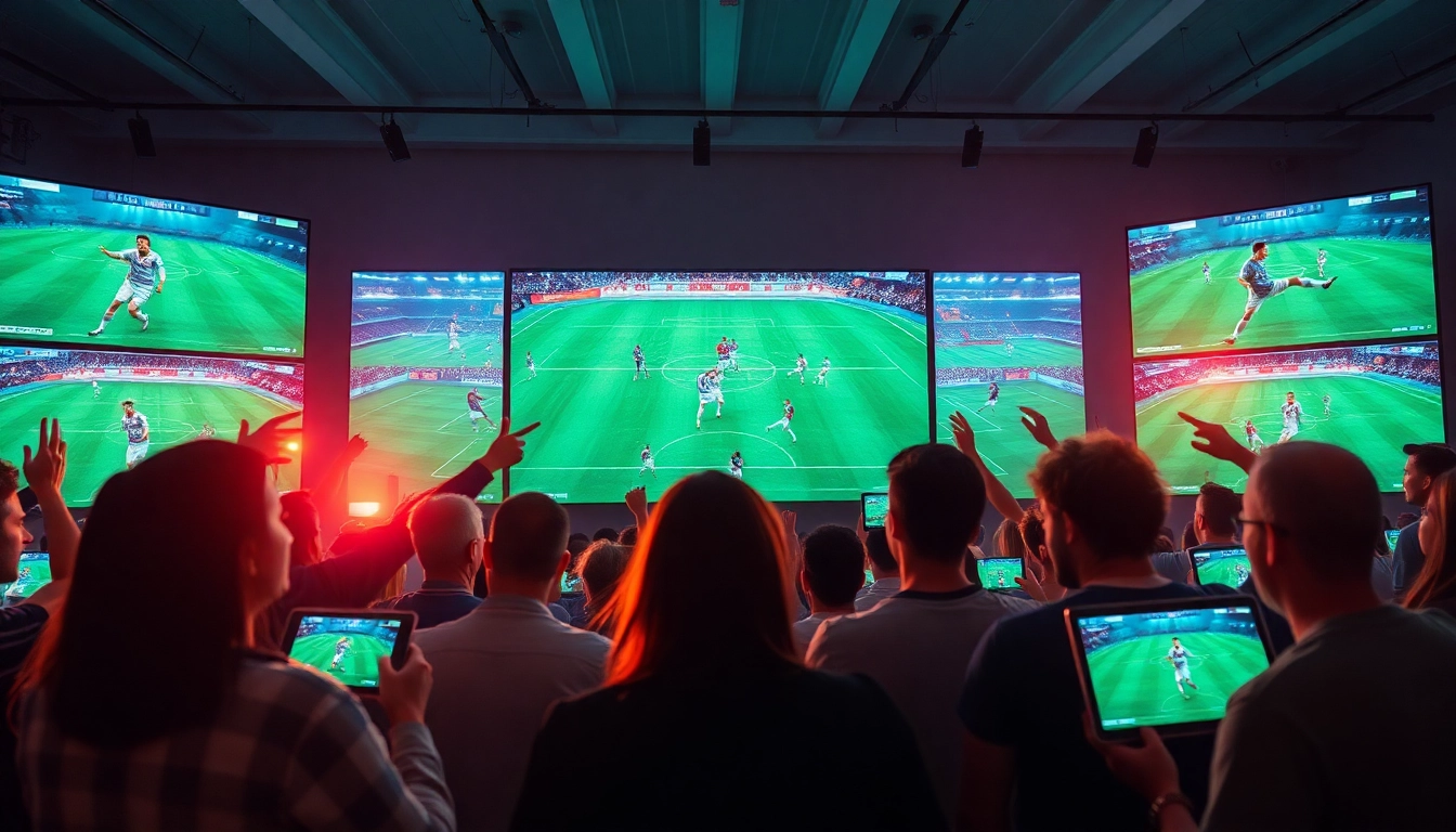 Exciting live soccer streaming on joemadfan.com showcasing fans engaged with high-quality matches.