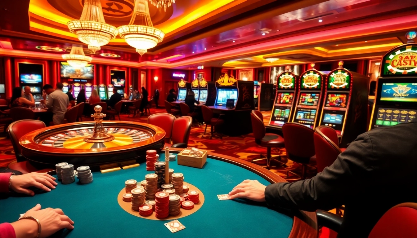 Experience excitement at https://789p.shopping/ with vibrant casino visuals featuring poker tables and roulette.