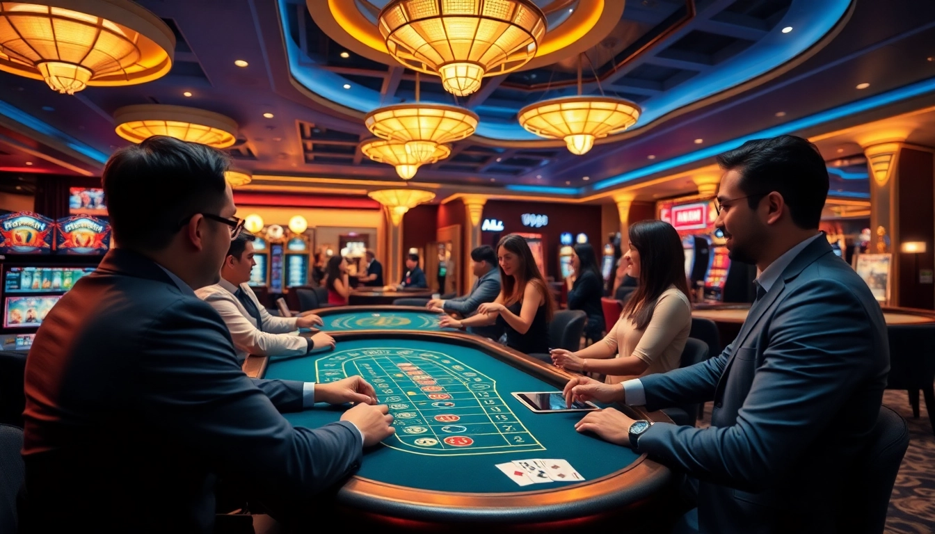 Experience the vibrant world of online gaming at w88.nyc, showcasing players engaged in thrilling casino games.