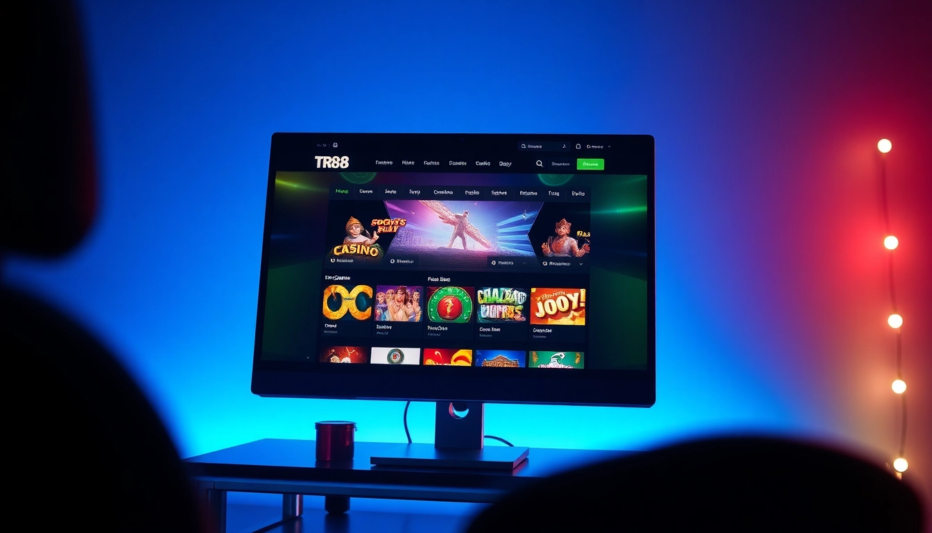 Explore the engaging interface of Trang chủ TR88, showcasing exciting online games and vibrant graphics.