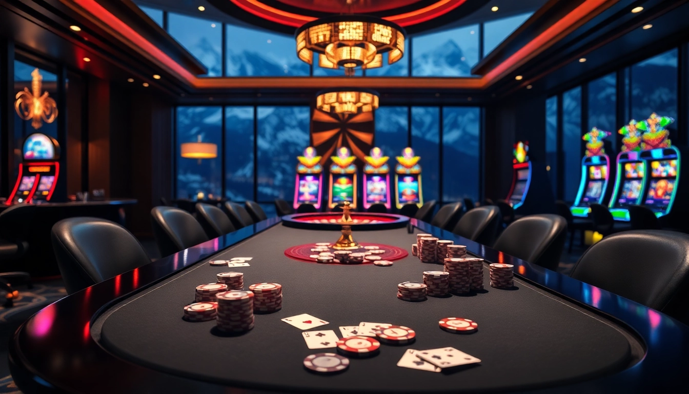 Experience the excitement of the Everest Base Camp Trek in this luxurious casino depiction.