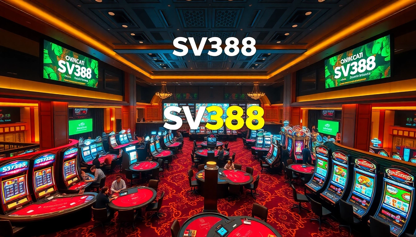 Engage with online gambling excitement at nhà cái SV388 featuring vibrant casino tables and thrilling games.