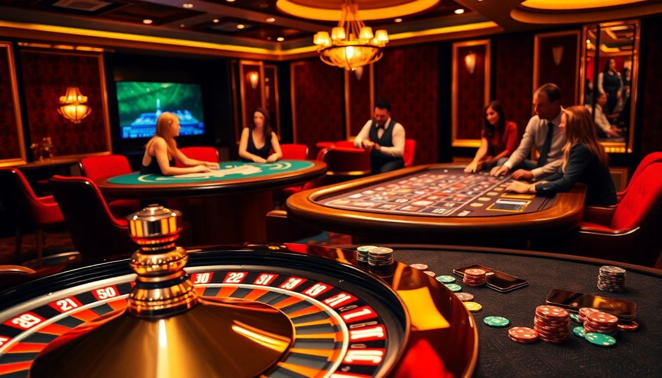 High-stakes gameplay at Zbet with roulette, poker, and electronic betting devices.