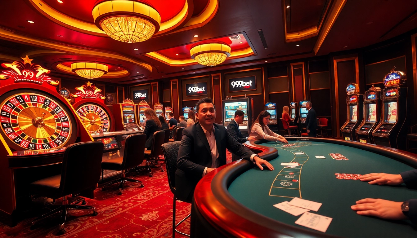 Experience the excitement at 999bet casino with vibrant slot machines and poker tables.