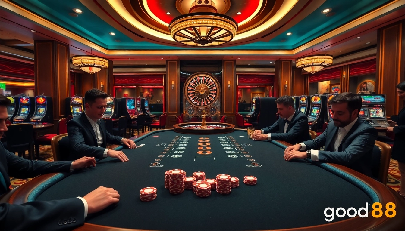 Experience thrilling poker action at good88 with sophisticated gambling elements and a luxurious atmosphere.