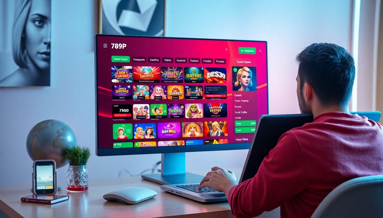 Engaging interface of 789P online gaming platform showcasing diverse casino options and secure features.