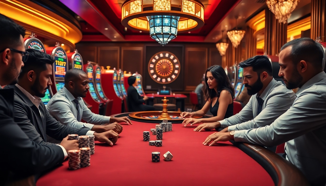 Experience thrilling gameplay at https://s8glx.com with colorful slot machines and poker chips.