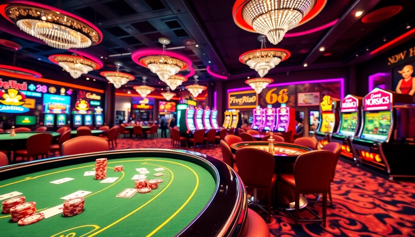 Experience the thrilling atmosphere of five88 vin with players at a vibrant casino table.