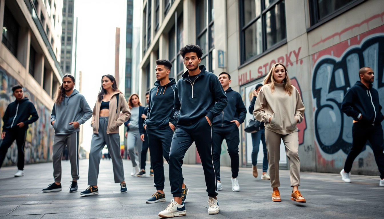 Essentials Tracksuit in urban setting showcasing style and comfort