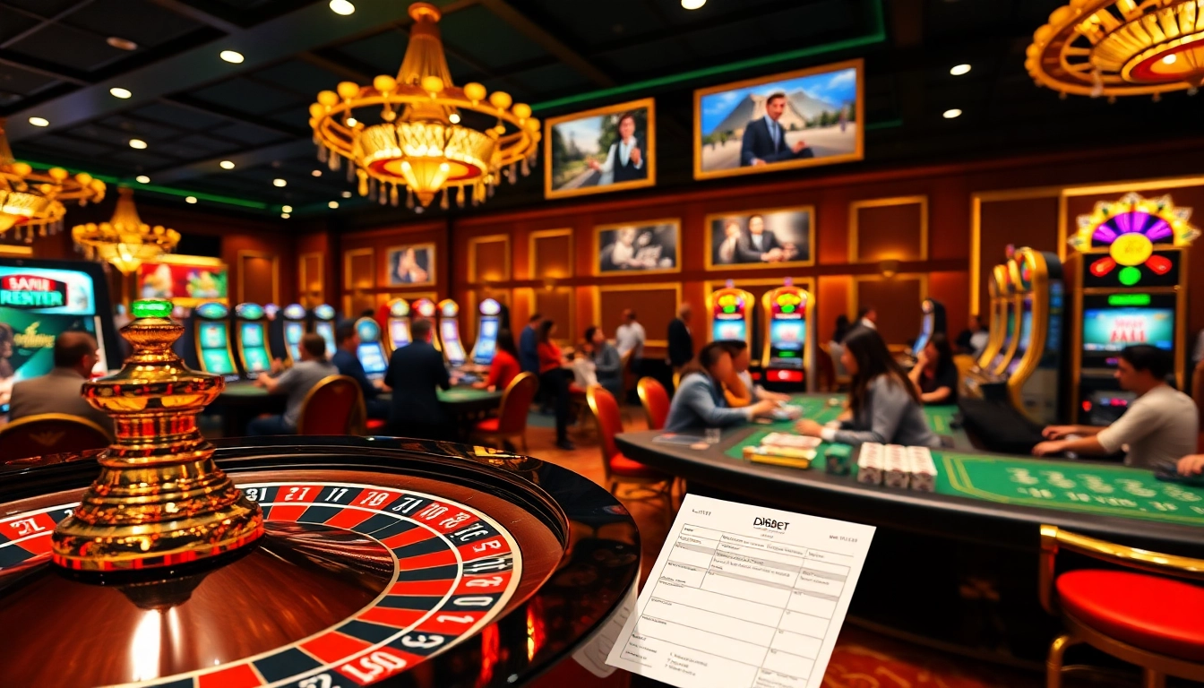 Engaging scene of casino excitement at https://d8kbett.com/ with roulette wheel and poker chips.