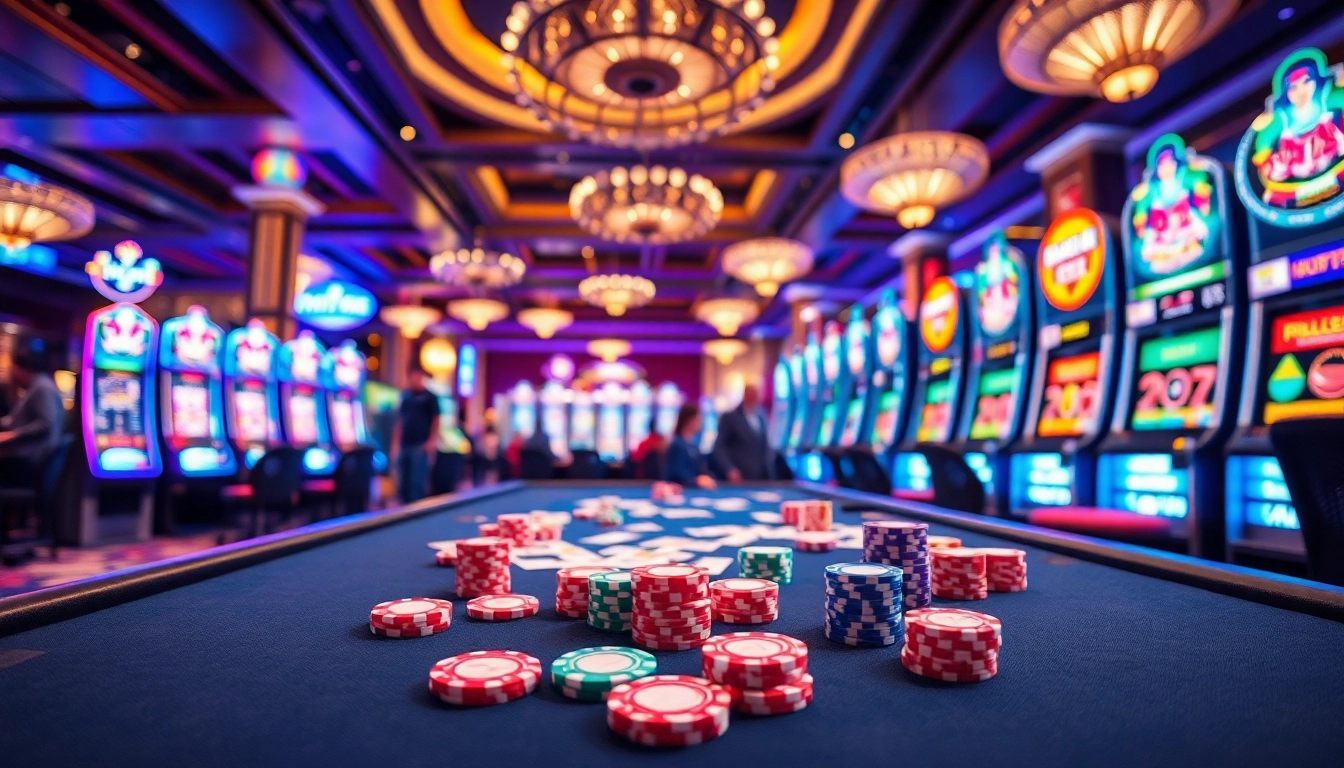 Experience the thrill of gaming at Tg88.com with vibrant casino tables and exciting slot machines.
