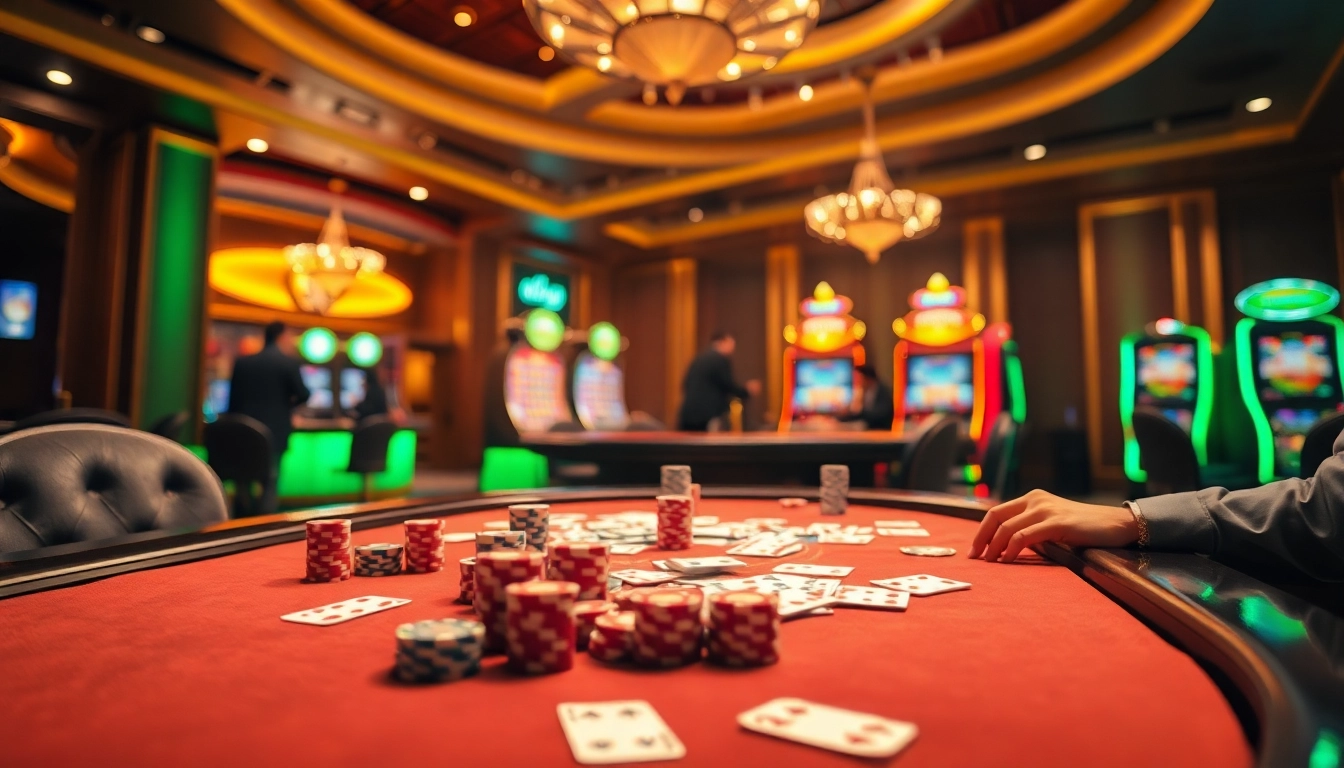 Experience the thrill of gambling with okking as elite players engage at the casino tables.