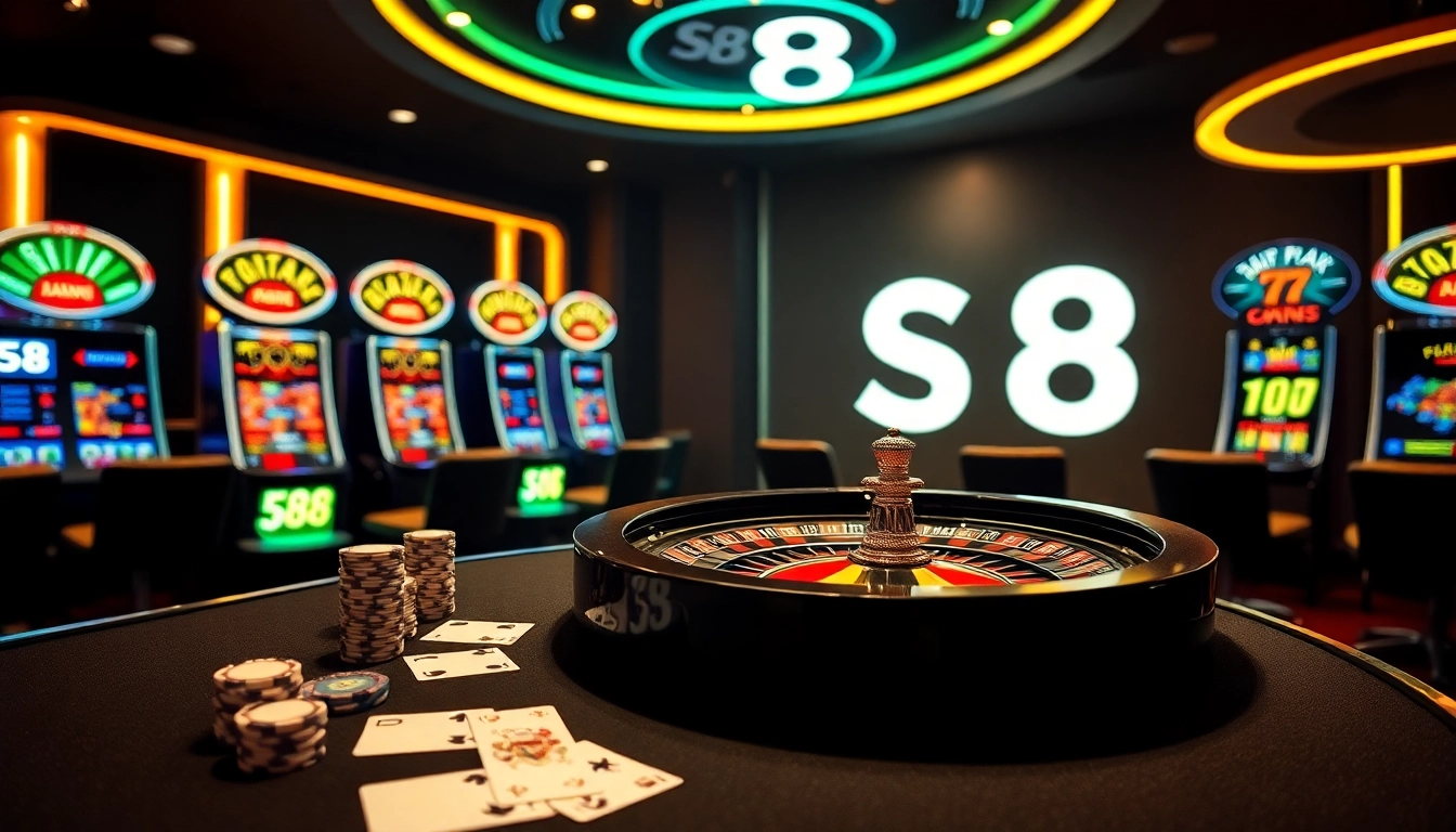 Experience the thrill of gambling at S8 with vibrant tables and luxurious slot machines.