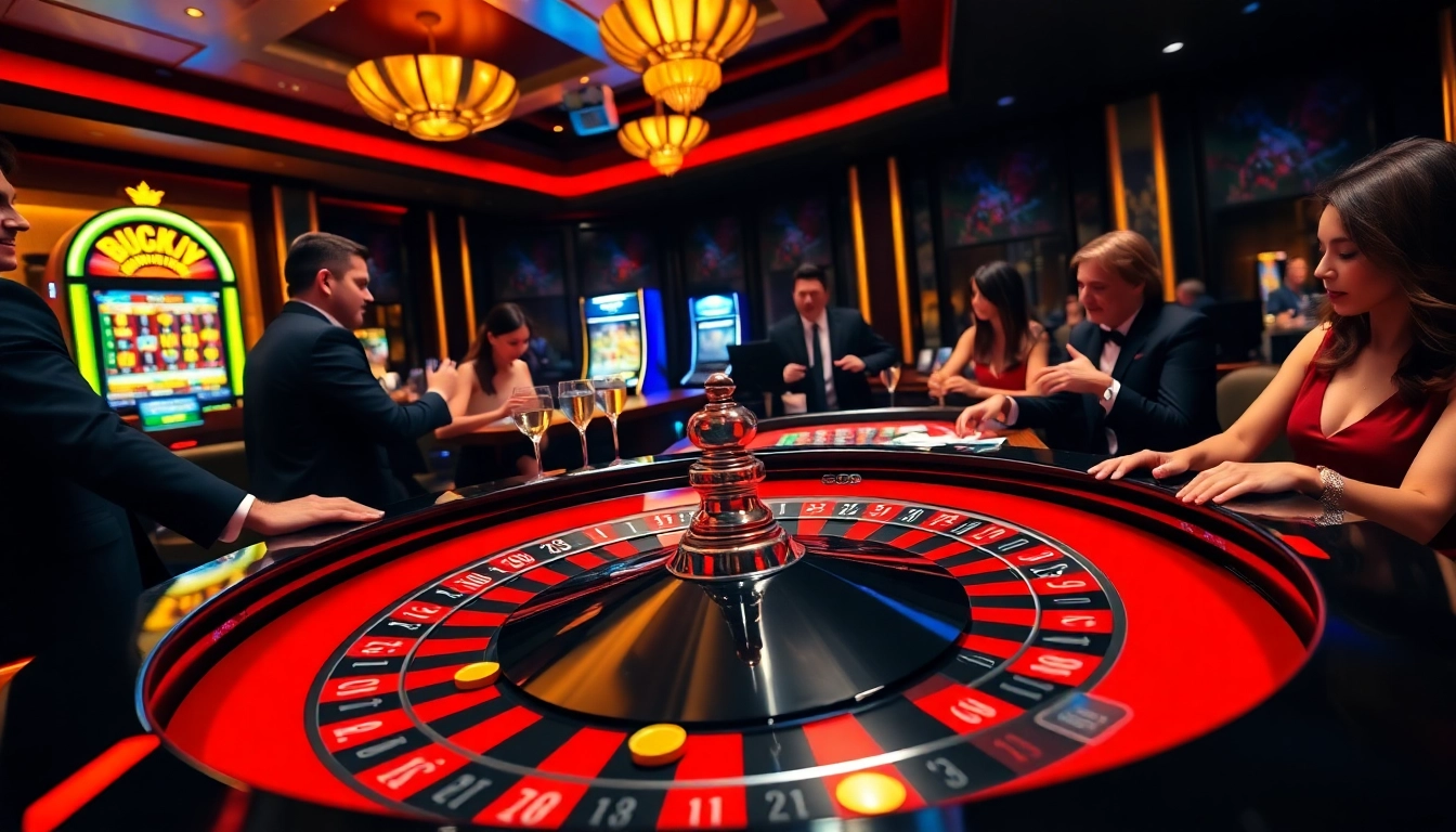 Players enjoying a thrilling roulette game at 789win, showcasing excitement and luxury.