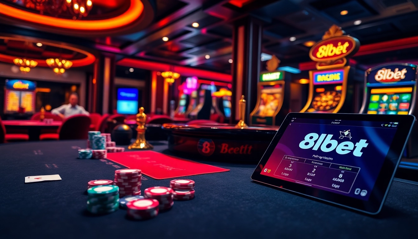 Experience thrilling gaming action at 8kbet with vibrant casino tables and exciting online betting options.