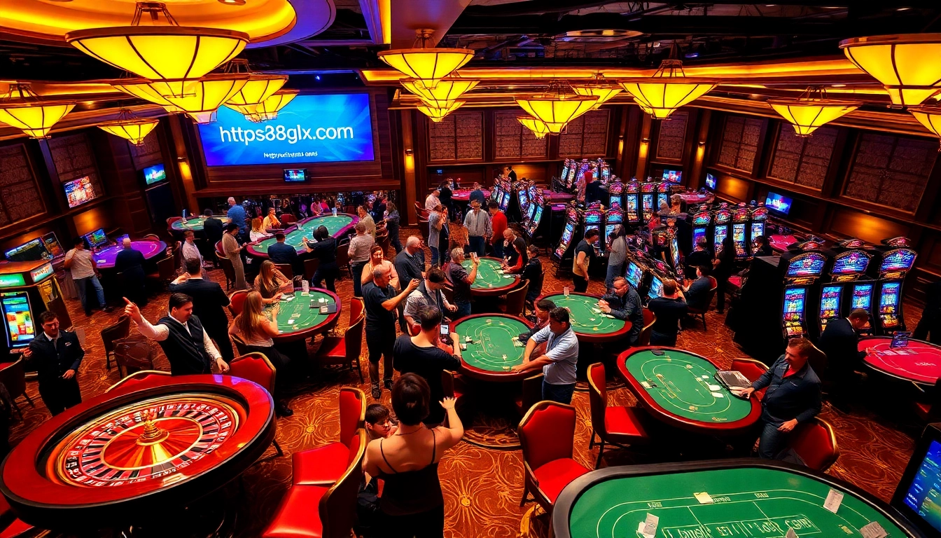 Engage in thrilling wins at S8 Casino with vibrant gaming tables and slot machines.
