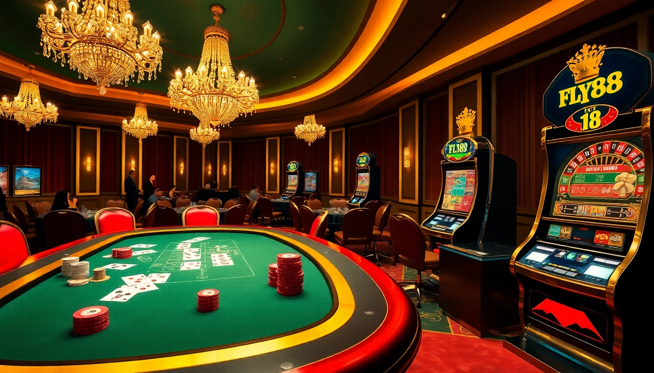 Experience the thrill of winning at FLY88 Link amidst stunning casino visuals.