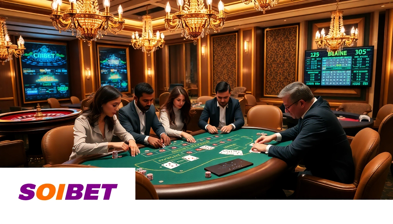 Experience a thrilling game at SOIBET's blackjack table with poker chips and warm lighting.