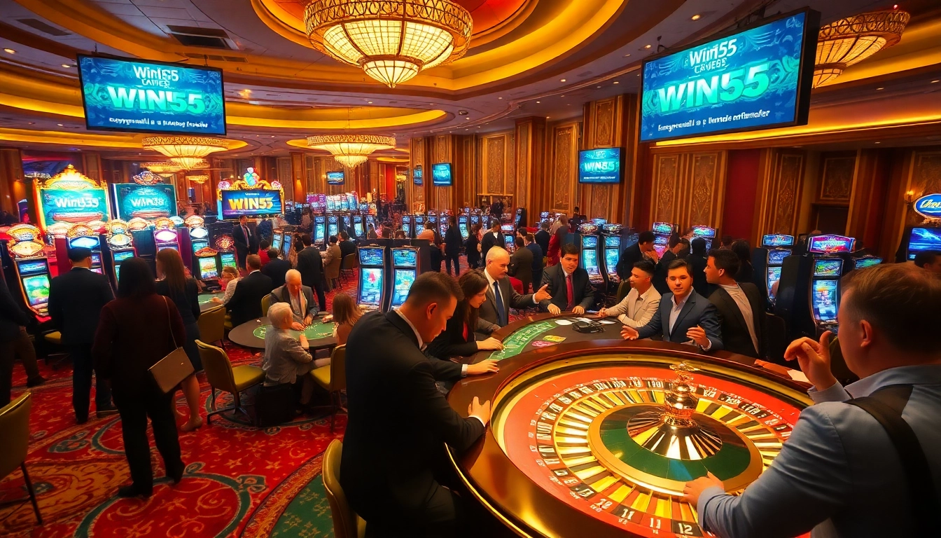 Engage with thrilling casino action at win55 featuring vibrant poker games and slot machines.