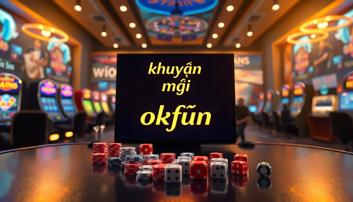 Exciting promotions and bonuses at khuyến mãi okfun with vibrant gambling elements.